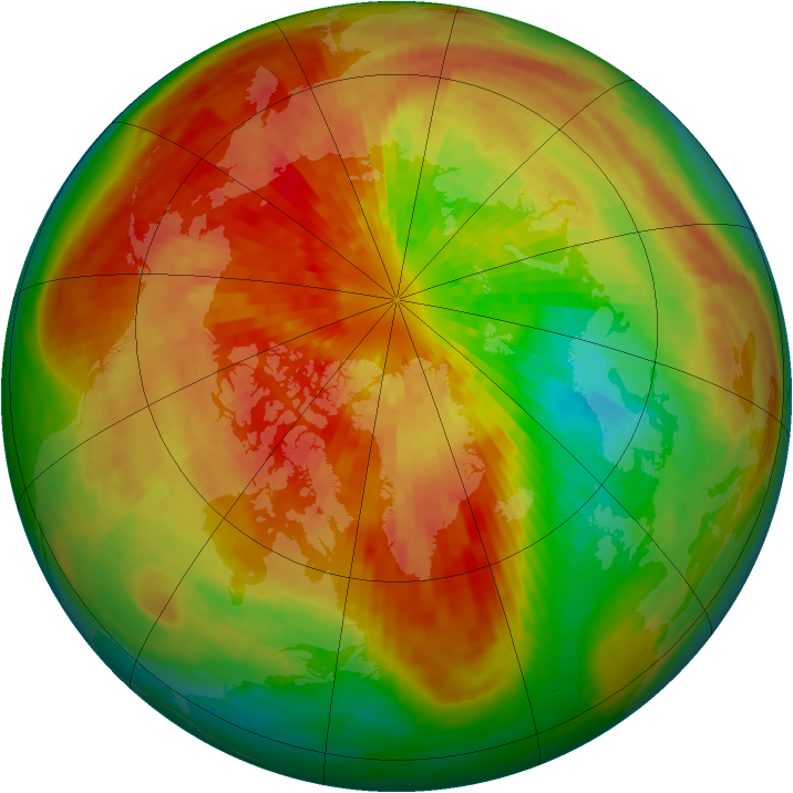 Arctic ozone map for 21 March 2003